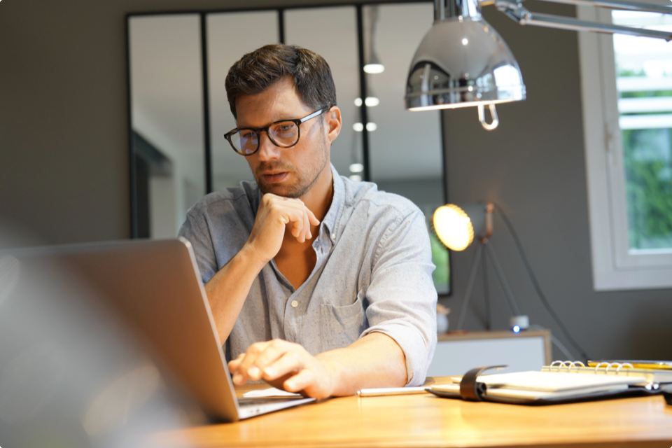 man on laptop